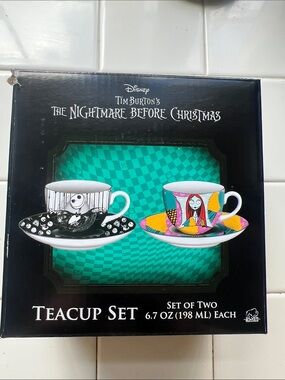 Disney The Nightmare Before Christmas Jack & Sally Colorful Teacup Set